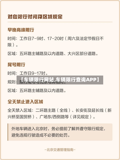 【车辆限行网站,车辆限行查询APP】