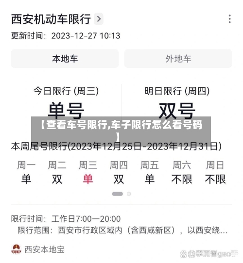【查看车号限行,车子限行怎么看号码】-第2张图片