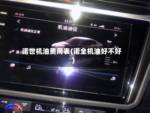 诺世机油费用表(诺全机油好不好)-第2张图片