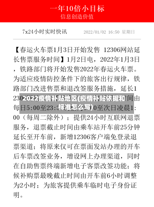2022疫情补贴地区(疫情补贴依据和标准怎么写)