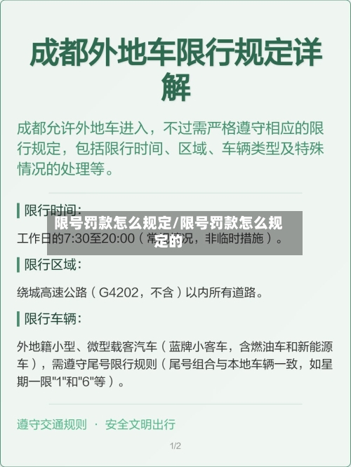 限号罚款怎么规定/限号罚款怎么规定的-第2张图片