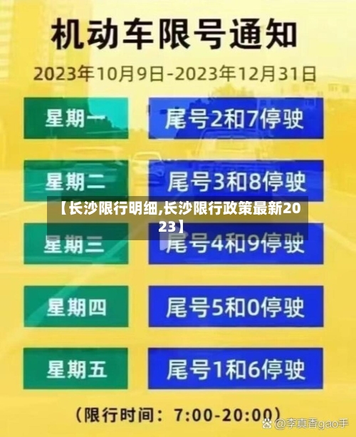 【长沙限行明细,长沙限行政策最新2023】