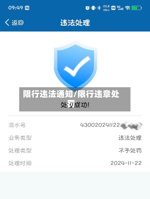 限行违法通知/限行违章处罚-第3张图片