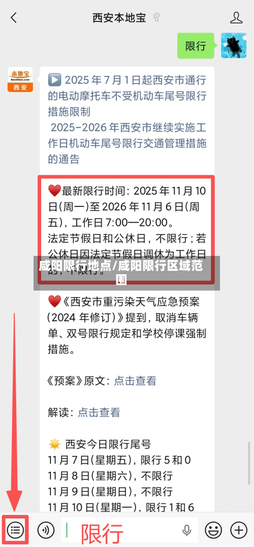咸阳限行地点/咸阳限行区域范围