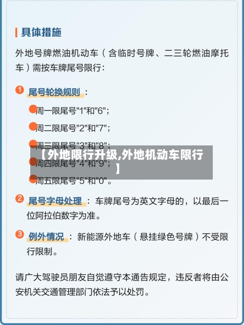 【外地限行升级,外地机动车限行】