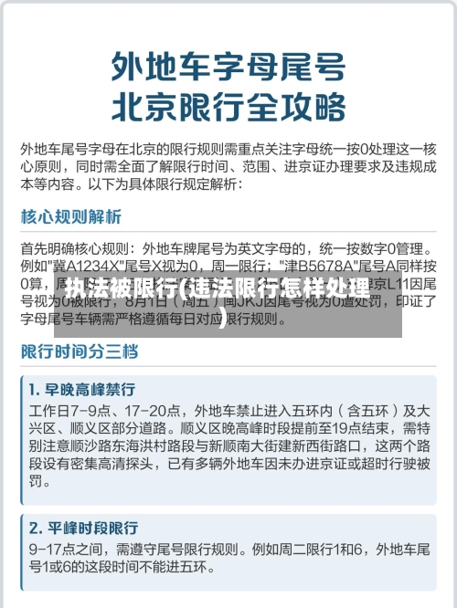执法被限行(违法限行怎样处理)