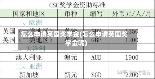 怎么申请英国奖学金(怎么申请英国奖学金呢)