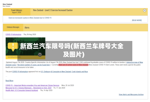 新西兰汽车限号吗(新西兰车牌号大全及图片)