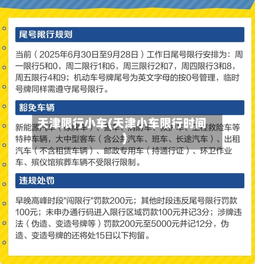 天津限行小车(天津小车限行时间)-第2张图片