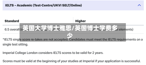 英国大学博士雅思/英国博士学费多少