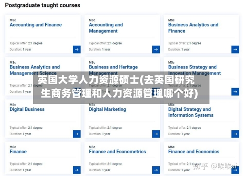英国大学人力资源硕士(去英国研究生商务管理和人力资源管理哪个好)-第2张图片