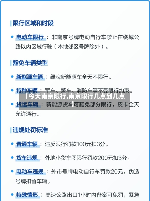 【今天南京限行,南京限行几点到几点】-第2张图片