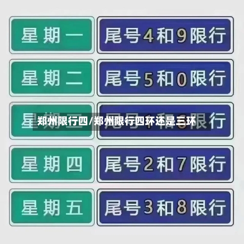 郑州限行四/郑州限行四环还是三环-第3张图片