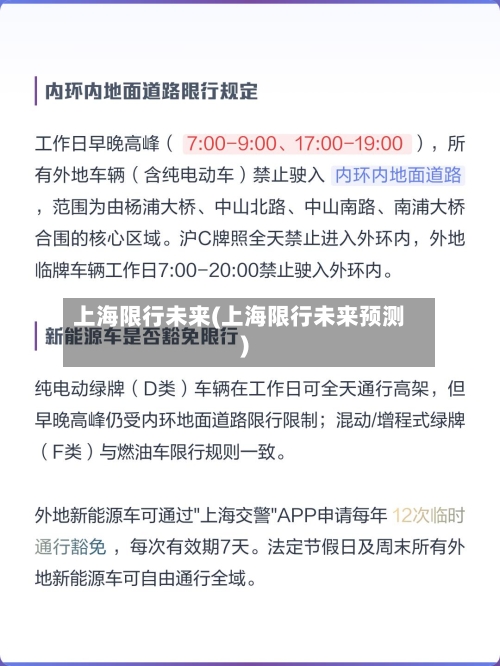 上海限行未来(上海限行未来预测)
