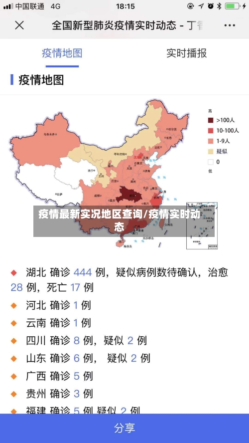疫情最新实况地区查询/疫情实时动态