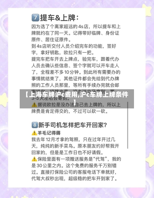 【上海车牌沪c费用,沪c车牌上牌条件】