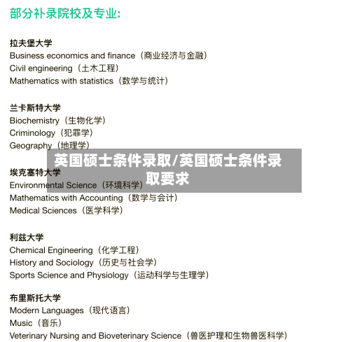 英国硕士条件录取/英国硕士条件录取要求-第2张图片
