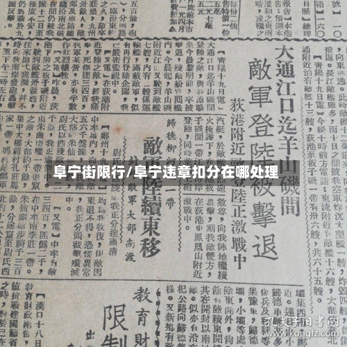 阜宁街限行/阜宁违章扣分在哪处理-第2张图片