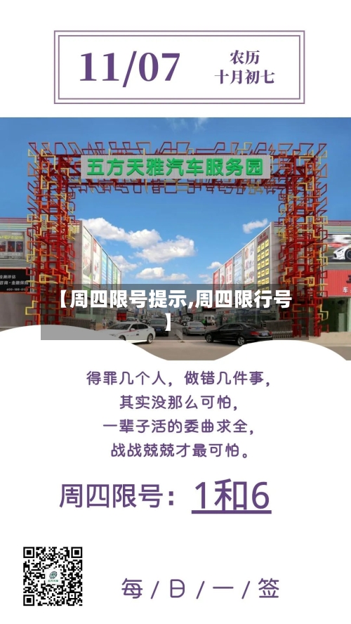 【周四限号提示,周四限行号】