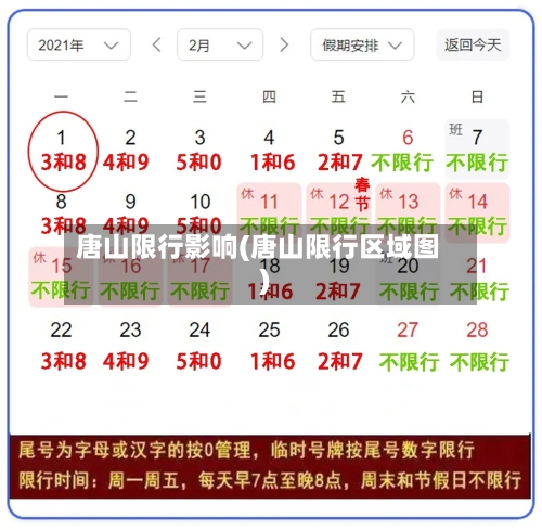 唐山限行影响(唐山限行区域图)