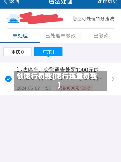 创限行罚款(限行违章罚款)-第3张图片