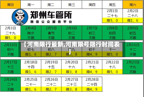 【河南限行最新,河南限号限行时间表】-第3张图片