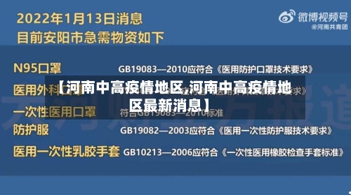 【河南中高疫情地区,河南中高疫情地区最新消息】