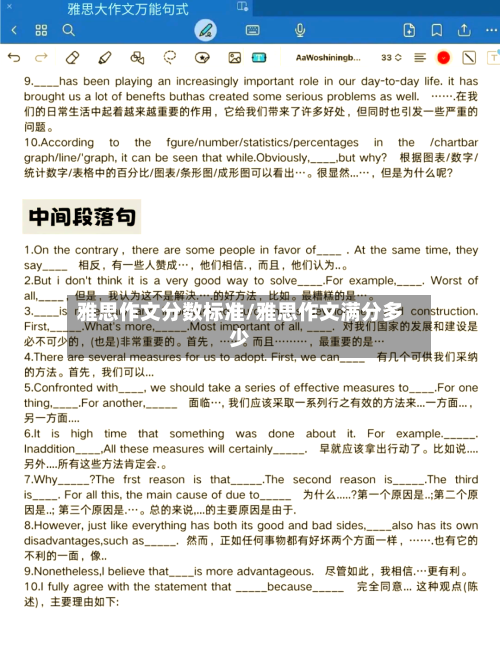 雅思作文分数标准/雅思作文满分多少-第2张图片