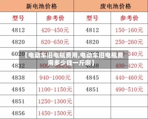 【电动车旧电瓶费用,电动车旧电瓶费用多少钱一斤啊】-第2张图片