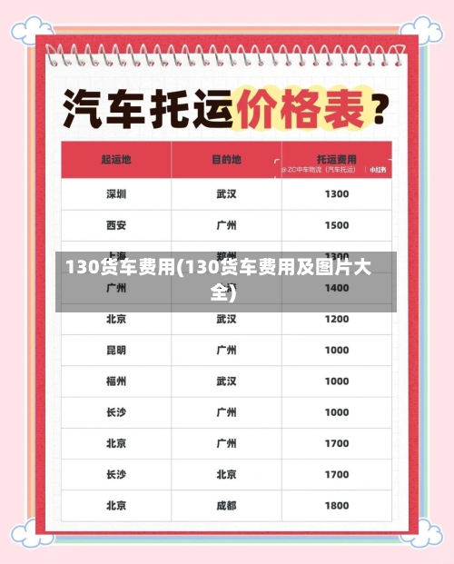 130货车费用(130货车费用及图片大全)