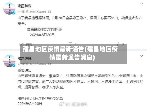 建昌地区疫情最新通告(建昌地区疫情最新通告消息)