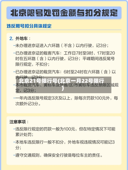 北京21号限行号(北京一月22号限行)