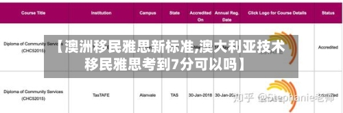 【澳洲移民雅思新标准,澳大利亚技术移民雅思考到7分可以吗】-第3张图片