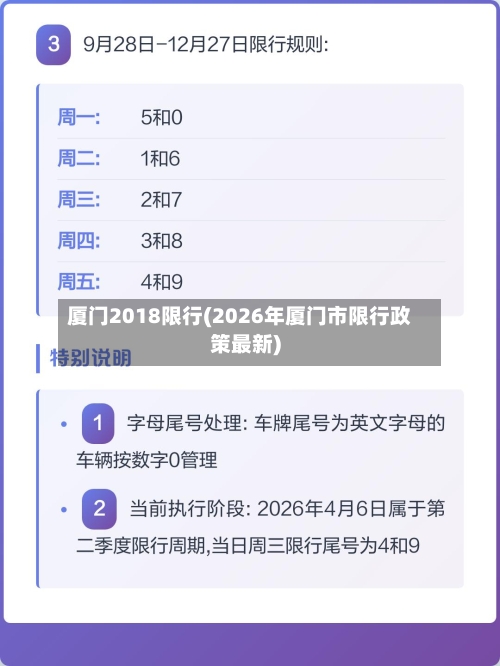 厦门2018限行(2026年厦门市限行政策最新)-第3张图片