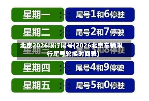 北京2026限行尾号(2026北京车辆限行尾号轮换时间表)