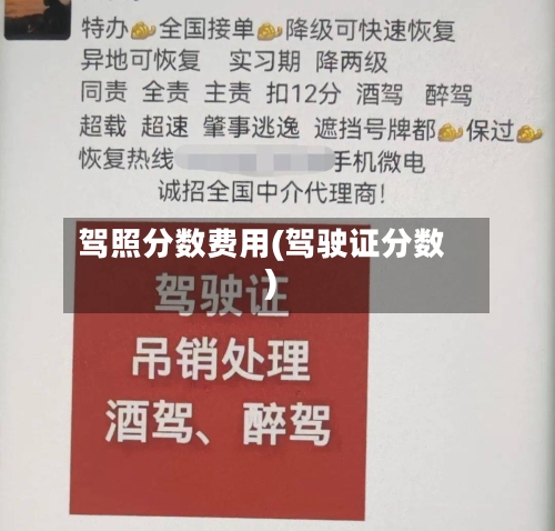 驾照分数费用(驾驶证分数)-第3张图片