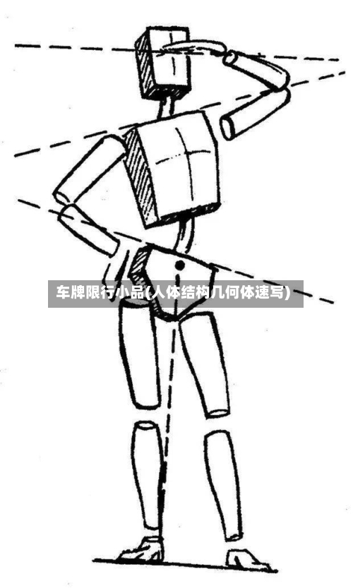 车牌限行小品(人体结构几何体速写)