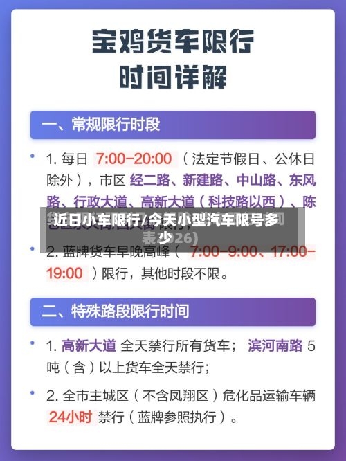 近日小车限行/今天小型汽车限号多少