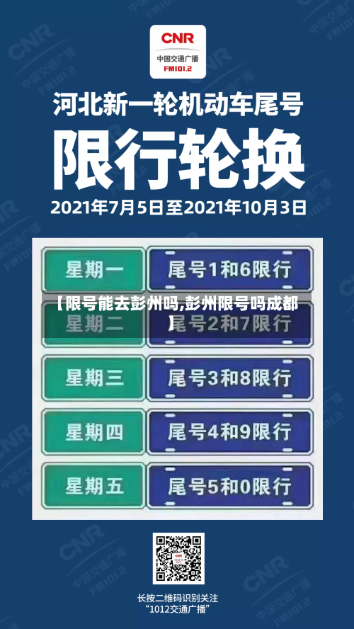 【限号能去彭州吗,彭州限号吗成都】