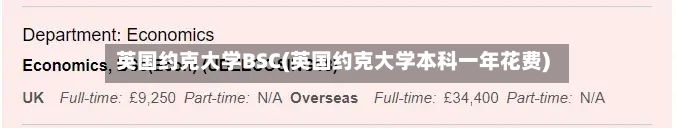 英国约克大学BSC(英国约克大学本科一年花费)-第2张图片