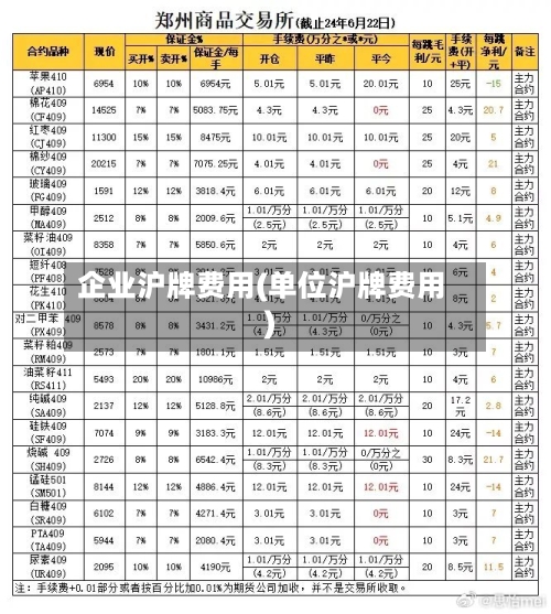 企业沪牌费用(单位沪牌费用)-第3张图片