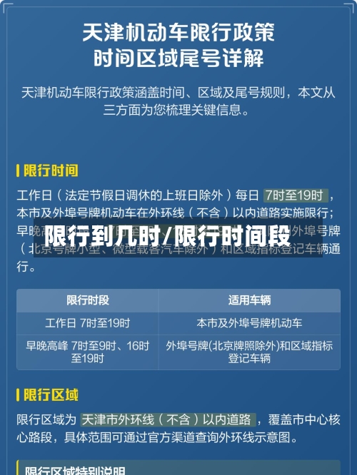 限行到几时/限行时间段-第2张图片