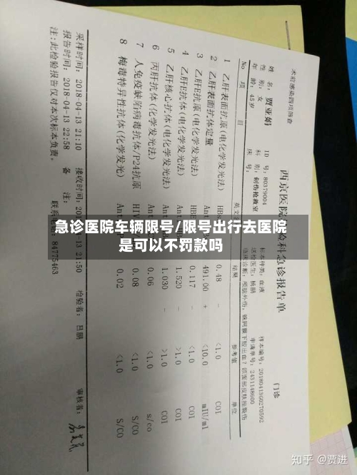 急诊医院车辆限号/限号出行去医院是可以不罚款吗-第3张图片