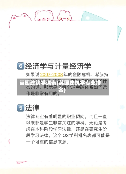 英国建筑学课表(英国建筑学专业排名)-第2张图片