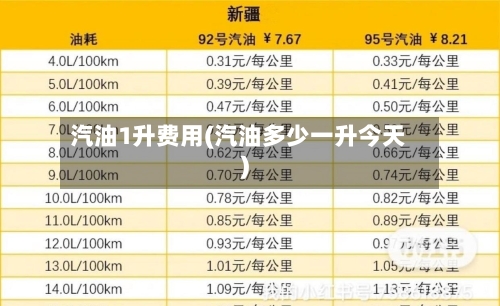 汽油1升费用(汽油多少一升今天)-第2张图片