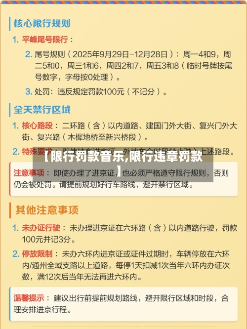 【限行罚款音乐,限行违章罚款】-第2张图片