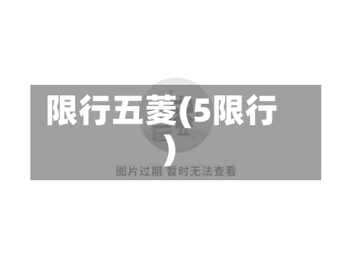 限行五菱(5限行)