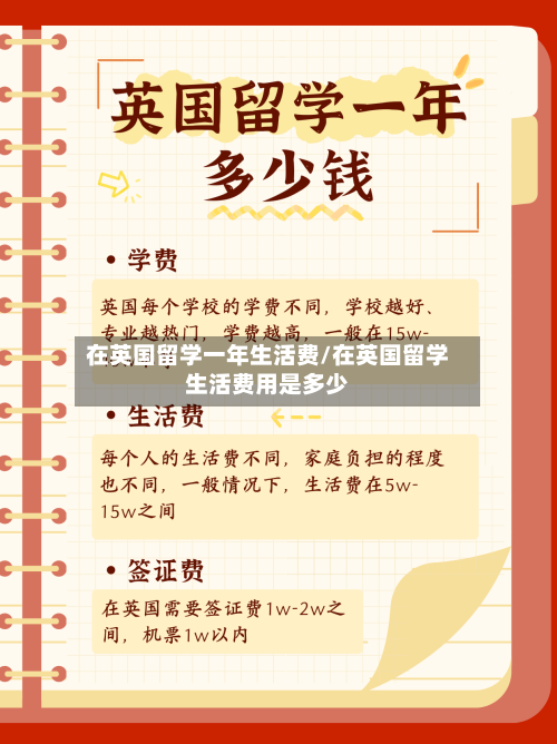 在英国留学一年生活费/在英国留学生活费用是多少-第2张图片
