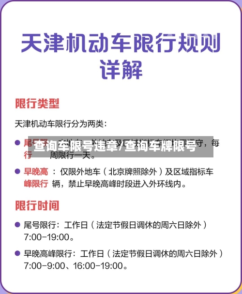 查询车限号违章/查询车牌限号