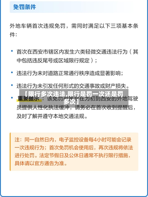 【限行多次违法,限行是罚一次还是罚多次】-第2张图片